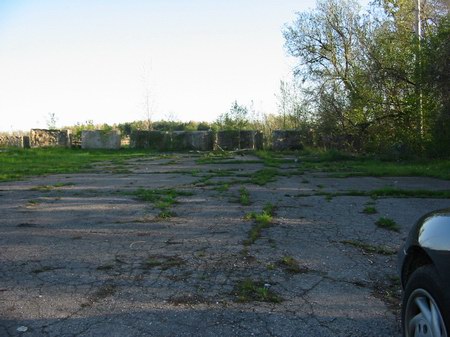 Pontiac Drive-In Theatre - Drive And Foundations - Photo From Water Winter Wonderland (newer photo)